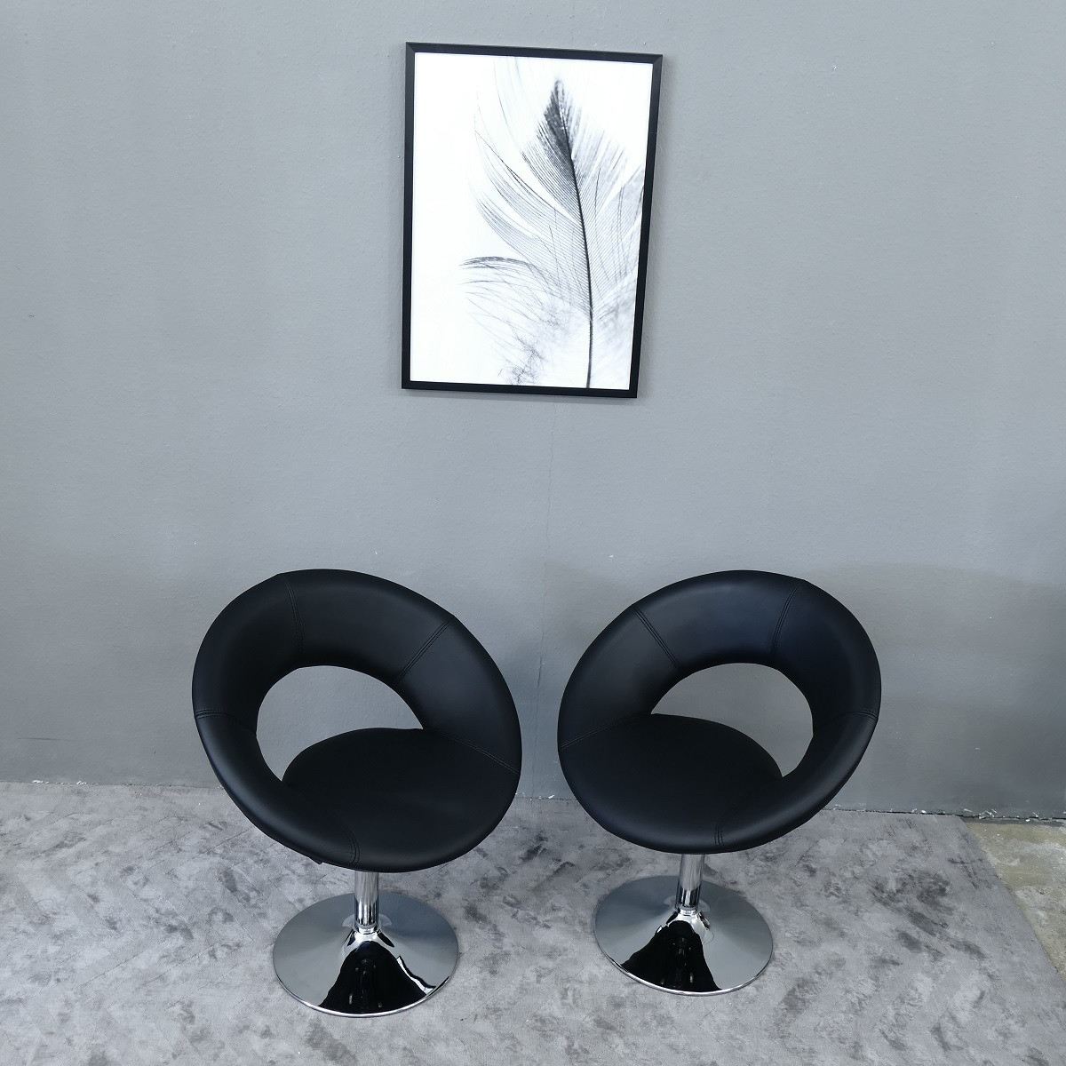 Designer Lounge Sessel Material PU black top stylish