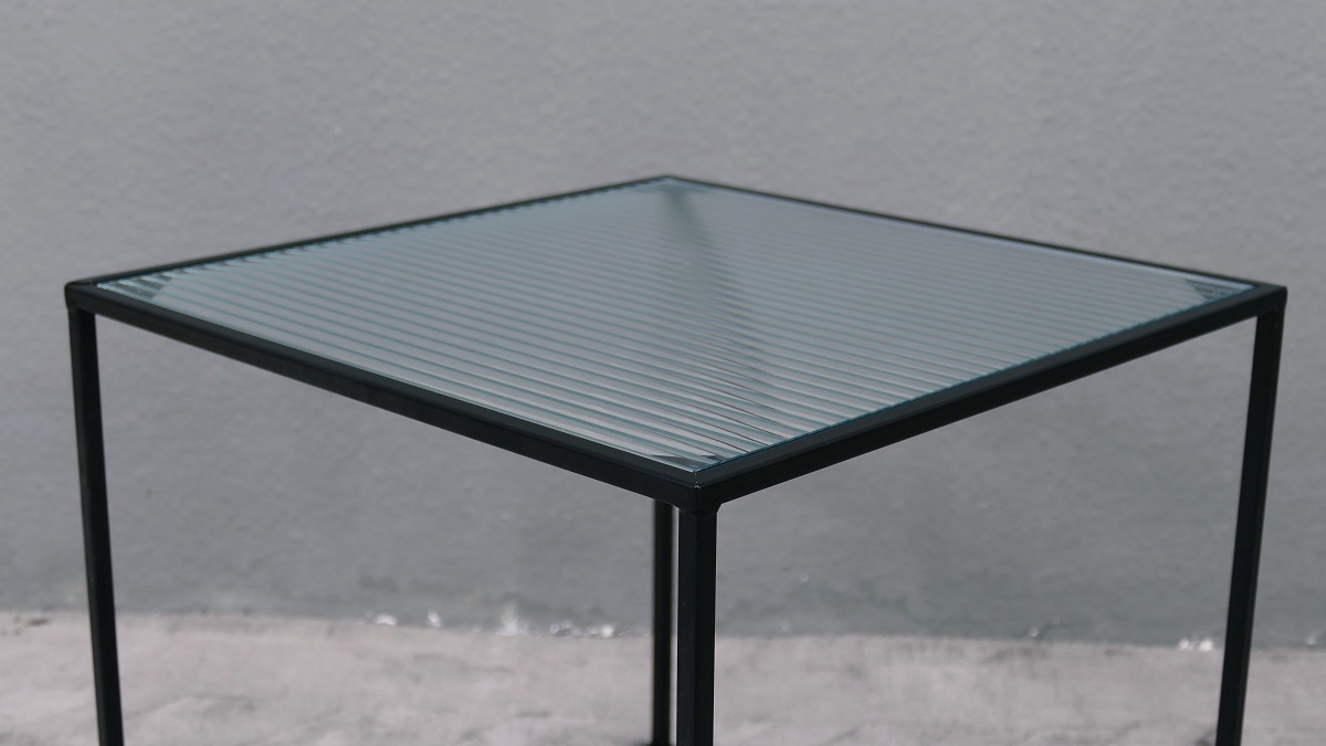 Tischset Couchtisch Beistelltisch Metall / Glas