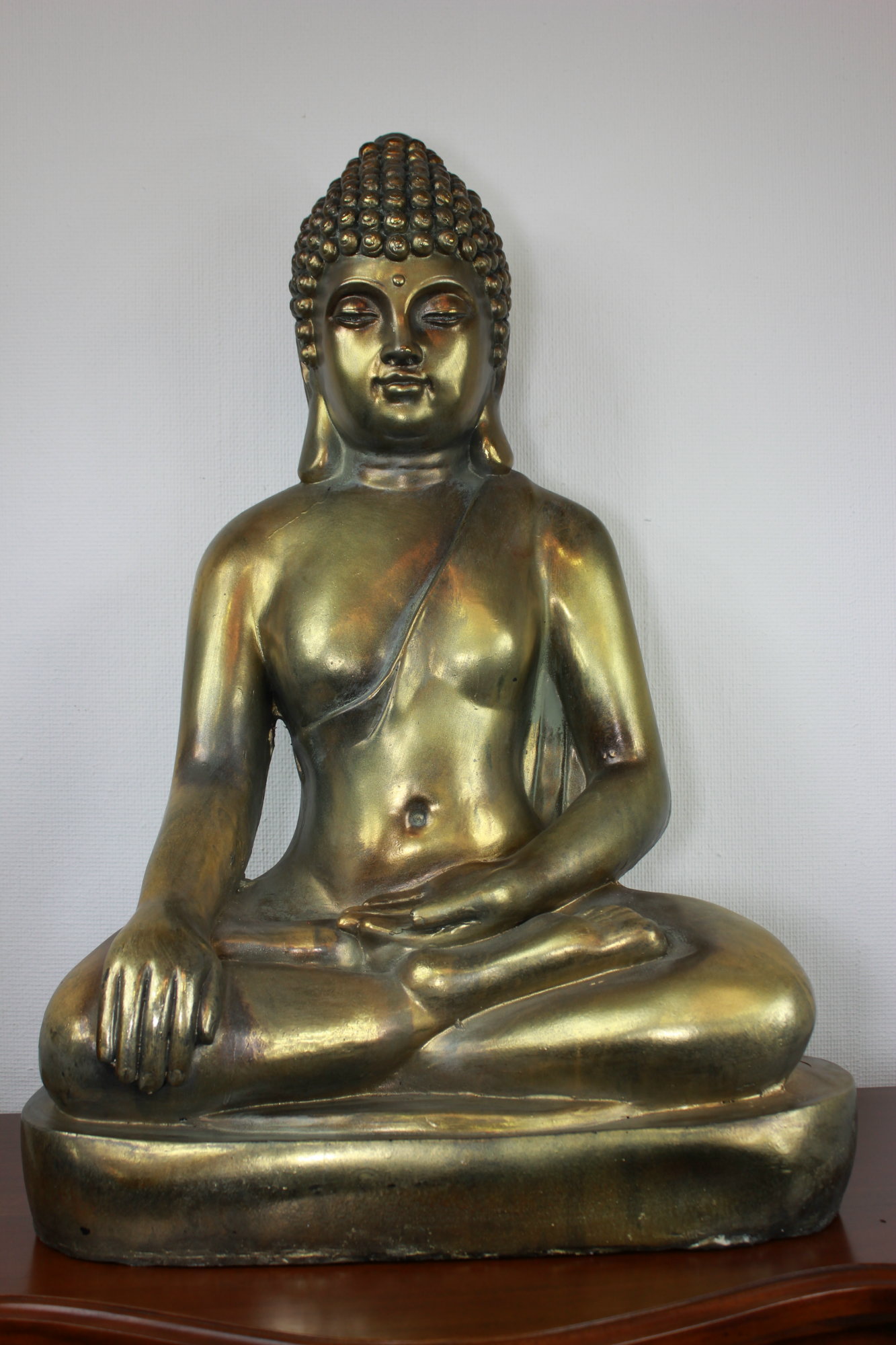 Grosse Figur Deko Figur sitzender Buddha betend Höhe 74 cm