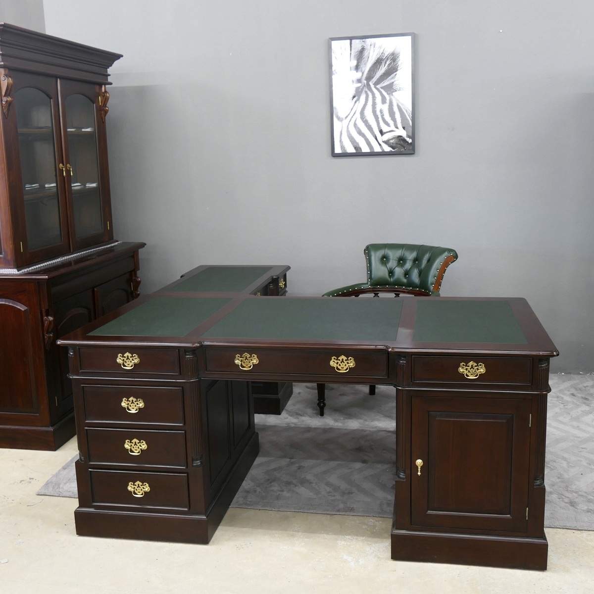 Empire Sekretär Schreibtisch Partner Desk Doppel Partner Desk Mahagoni 