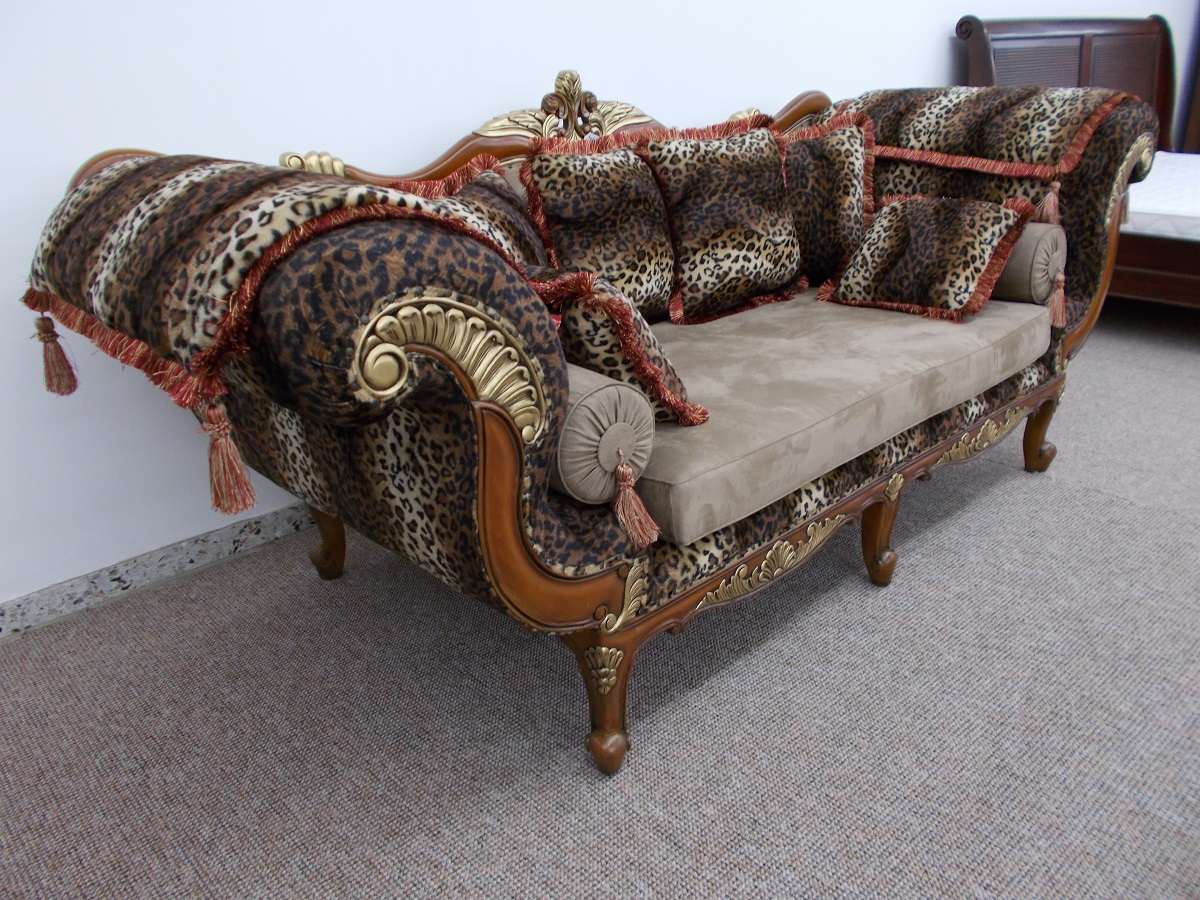 Designersofa Sofa Couch Sessel Couchgarnitur Ottomane Mahagoni Hunter 3-Sitzer
