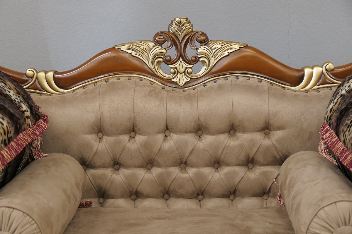 Designersofa Sofa Couch Sessel Couchgarnitur Ottomane Mahagoni Hunter 1-Sitzer