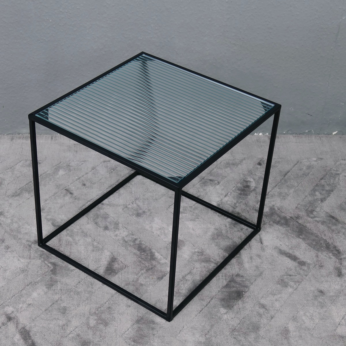 Tischset Couchtisch Beistelltisch Metall / Glas